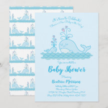Niedliche Whale Baby Shower Ocean Gender Neutral B