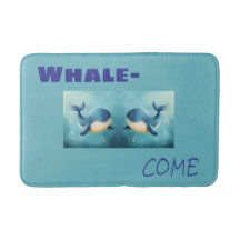 Niedliche Whales Bathmatte, Badezimmer Dekoration,
