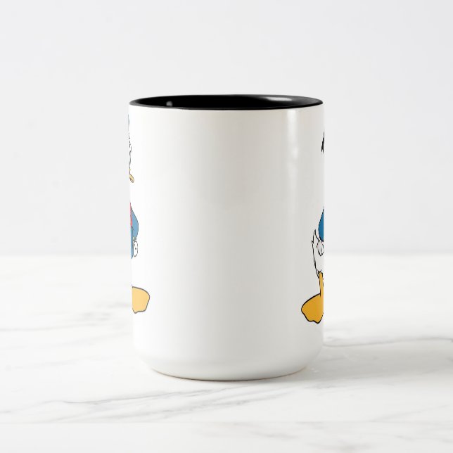 NIEDLICHE WHIMISICAL FOLART DUCK ZWEIFARBIGE TASSE (Mittel)