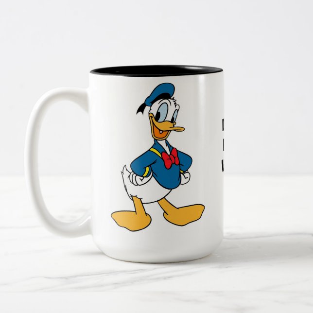 NIEDLICHE WHIMISICAL FOLART DUCK ZWEIFARBIGE TASSE (Links)