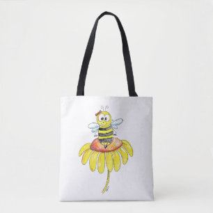 Niedliche Whimsical Biene auf einer Blume