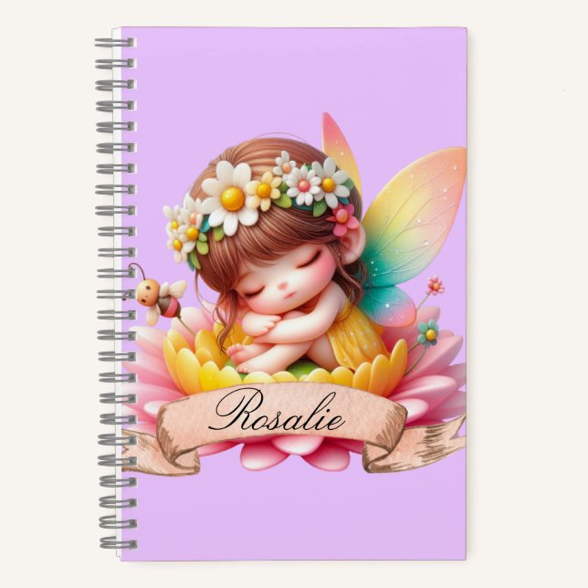 Niedliche Whimsical Blumenstrauß Träume Schlafmärc Notizbuch (Vorderseite)