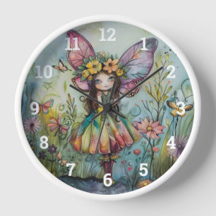Niedliche Whimsical Fairy Uhr