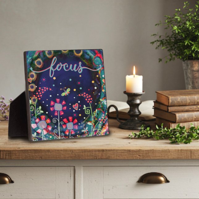 Niedliche Whimsical Focus Floral Dragonfly Inspiri Fotoplatte (Von Creator hochgeladen)