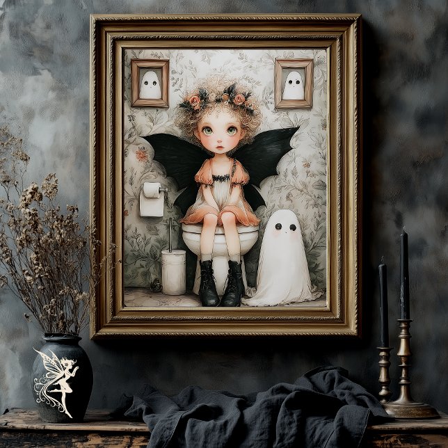 Niedliche Whimsical Halloween Fairy auf Toilettend Seidenpapier (Von Creator hochgeladen)