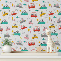 Niedliche Whimsical Hunde Autos Modernes Kindermus