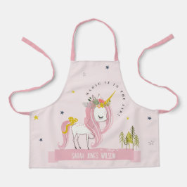 Niedliche Whimsical Magical Unicorn Pink Princess  Schürze