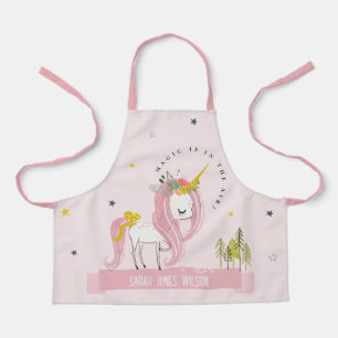 Niedliche Whimsical Magical Unicorn Pink Princess  Schürze