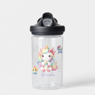 Niedliche Whimsical Magical Unicorn Pink Princess  Trinkflasche
