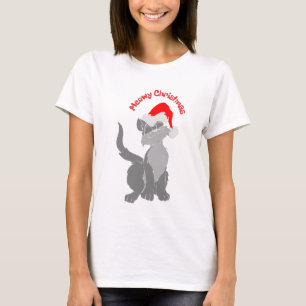 Niedliche Whimsical Meowy Weihnachten T-Shirt