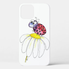 Niedliche Whimsical Red Ladybug auf einer weißen B Case-Mate iPhone Hülle