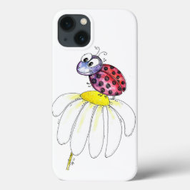 Niedliche Whimsical Red Ladybug auf einer weißen B Case-Mate iPhone Hülle