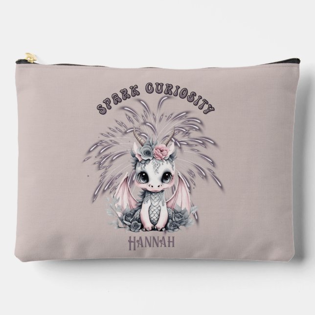 Niedliche Whimsical "Spark Curiosity" Kleiner Drac Zubehörtasche (Vorderseite)