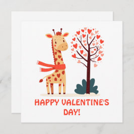 Niedliche Whimsical Valentines Giraffe mit Herzbau