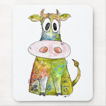 Niedliche Whimsikfarbene Kuh