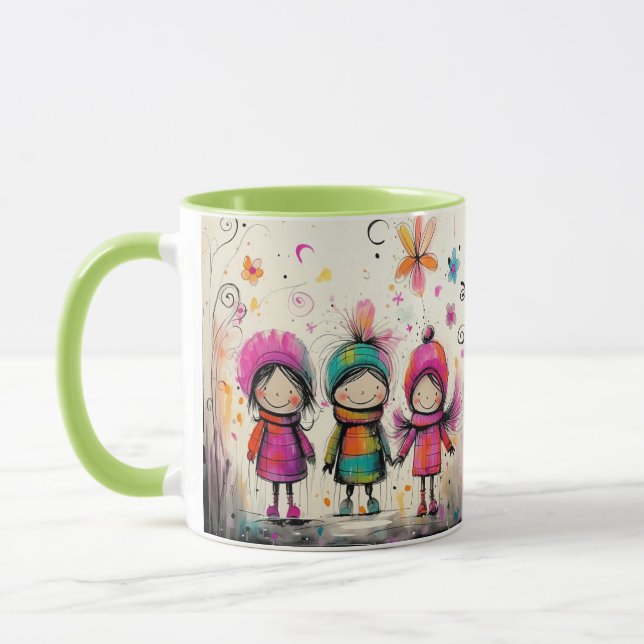 Niedliche Whimsikfreunde Tasse (Links)