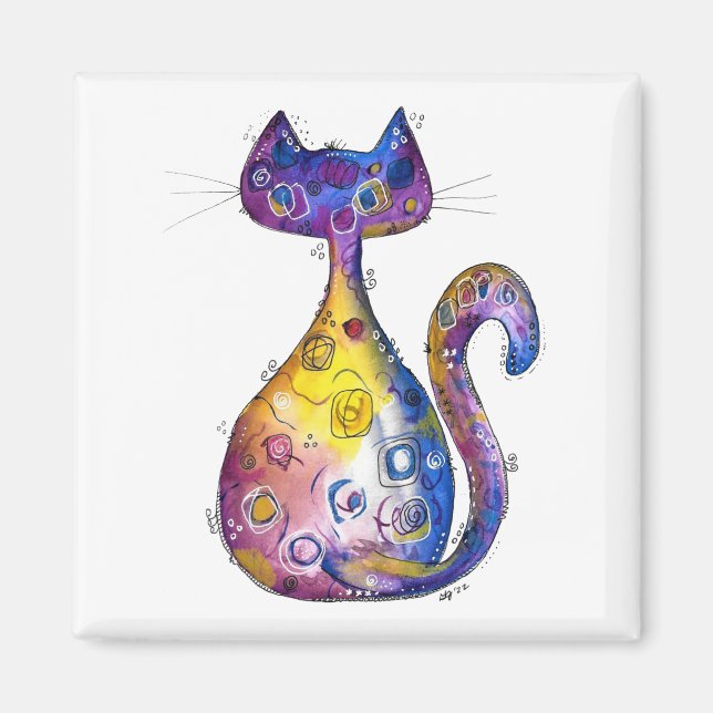 Niedliche Whimsikkatze Magnet (Vorne)