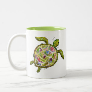 Niedliche Whimsikschildkröte Zweifarbige Tasse