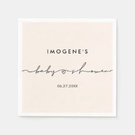 Niedliche Whimsikskripte Babydusche Serviette