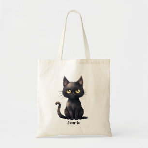 Niedliche Whimsischer Halloween Black Cat Personal Tragetasche