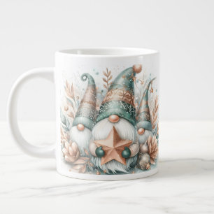 Niedliche Whimsischer Winter Gnome Aquarell Print Jumbo-Tasse
