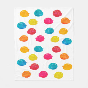 Niedliche Whimsy Moderne farbenfrohe schlafende Ka Fleecedecke