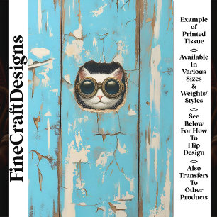 Niedliche White Cat Kitten Verstecken von Peeking  Seidenpapier