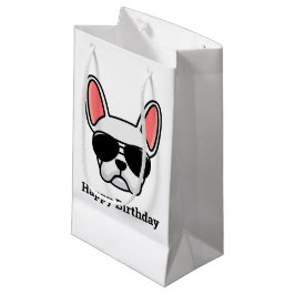 Niedliche White French Bulldog Face Kleine Geschen Kleine Geschenktüte