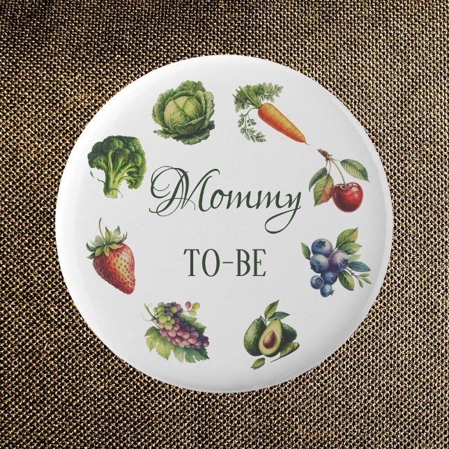 Niedliche White Garden Mommy to Be Baby Dusche Button (Von Creator hochgeladen)