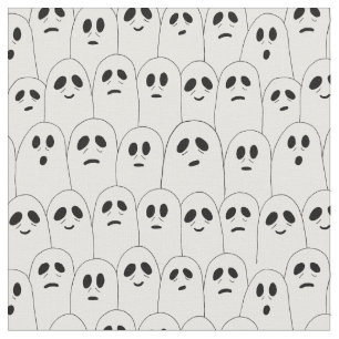 Niedliche White Halloween Ghosts Gemustert Stoff
