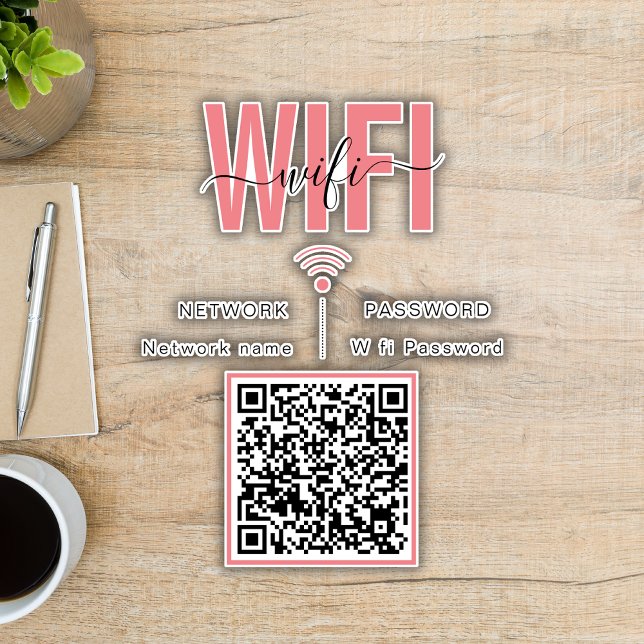 Niedliche WiFi-Kennwortsignatur | QR-Code Aufkleber (Von Creator hochgeladen)