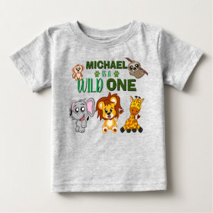 Niedliche wild lebende Dschungelsafari Tiere zum e Baby T-shirt