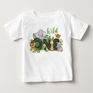 Niedliche wild lebende Dschungelsafari Tiere zum e Baby T-shirt