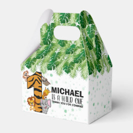 Niedliche Wild-One-Safari-Jungtiere zum ersten Geb Geschenkschachtel