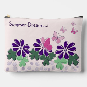 Niedliche Wildblume Butterfly Flutter Doodname Zubehörtasche