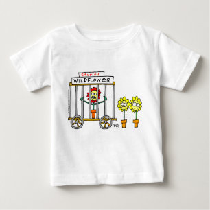 Niedliche Wildblume Cartoon Cranky Boisterous Funn Baby T-shirt