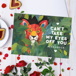 Niedliche Wilde Liebe Orange Tiger Urwald Feiertagskarte