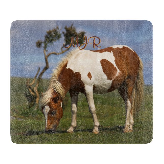 Niedliche Wildpony auf Dartmoor Schneidebrett (Vorderseite)