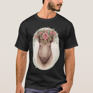 Niedliche Wildschweine Aquarell Blume Krontier 1 T-Shirt