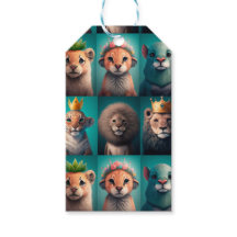 Niedliche Wildtiere mit Kronenblau