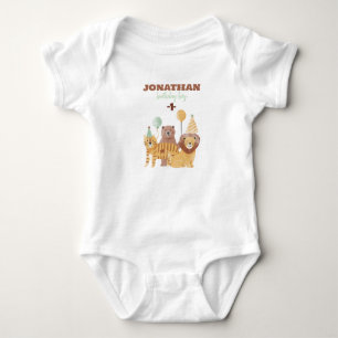 Niedliche Wildtiere zum Geburtstag Baby Strampler