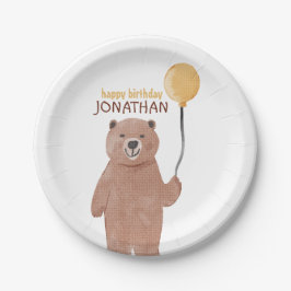 Niedliche Wildtiere zum Geburtstag Pappteller