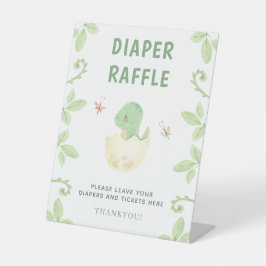 Niedliche Windelwanne Dinosaur Wasserfarbe Kinderd Sockelschild