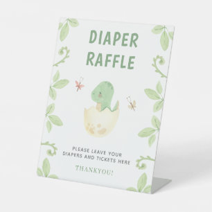 Niedliche Windelwanne Dinosaur Wasserfarbe Kinderd Sockelschild