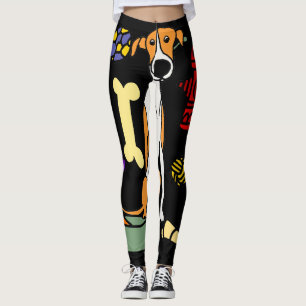 Niedliche Windhund-Hunde-und Hundespielwaren-Kunst Leggings
