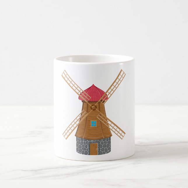 Niedliche Windmühle Kaffee-Tasse Kaffeetasse (Von Creator hochgeladen)