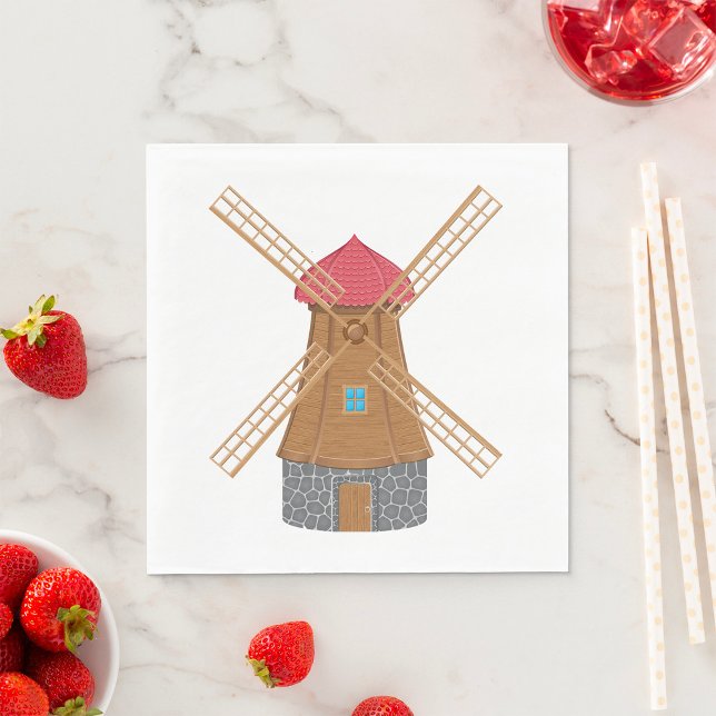 Niedliche Windmühle Napkins Serviette (Von Creator hochgeladen)