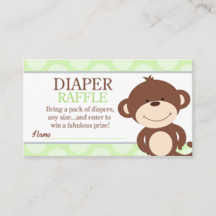 Niedliche Windschutzscheibe für Affen Babydusche Begleitkarte