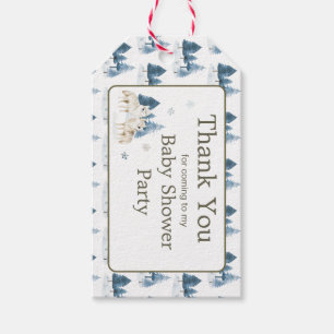 Niedliche Winter Arctic Wolf Babydusche Geschenkanhänger