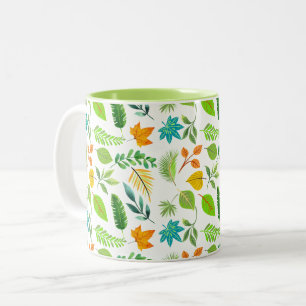 Niedliche Winter-Blätter   Herbst-Planter-Keramik Zweifarbige Tasse
